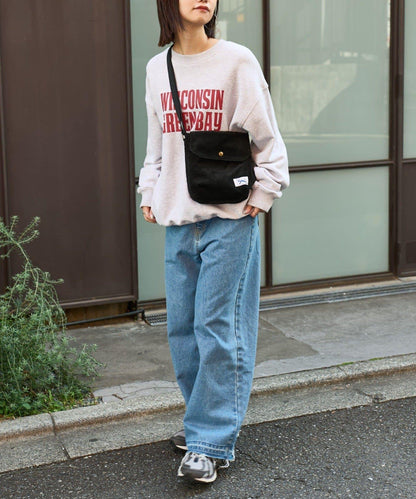 【FOX】燈芯絨翻蓋迷你單肩包