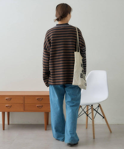 【中性】【GEVACO】條紋針織套頭衫