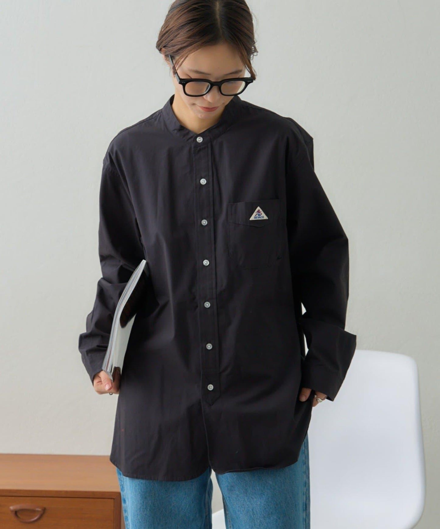 【GEVACO】磨毛立領襯衫