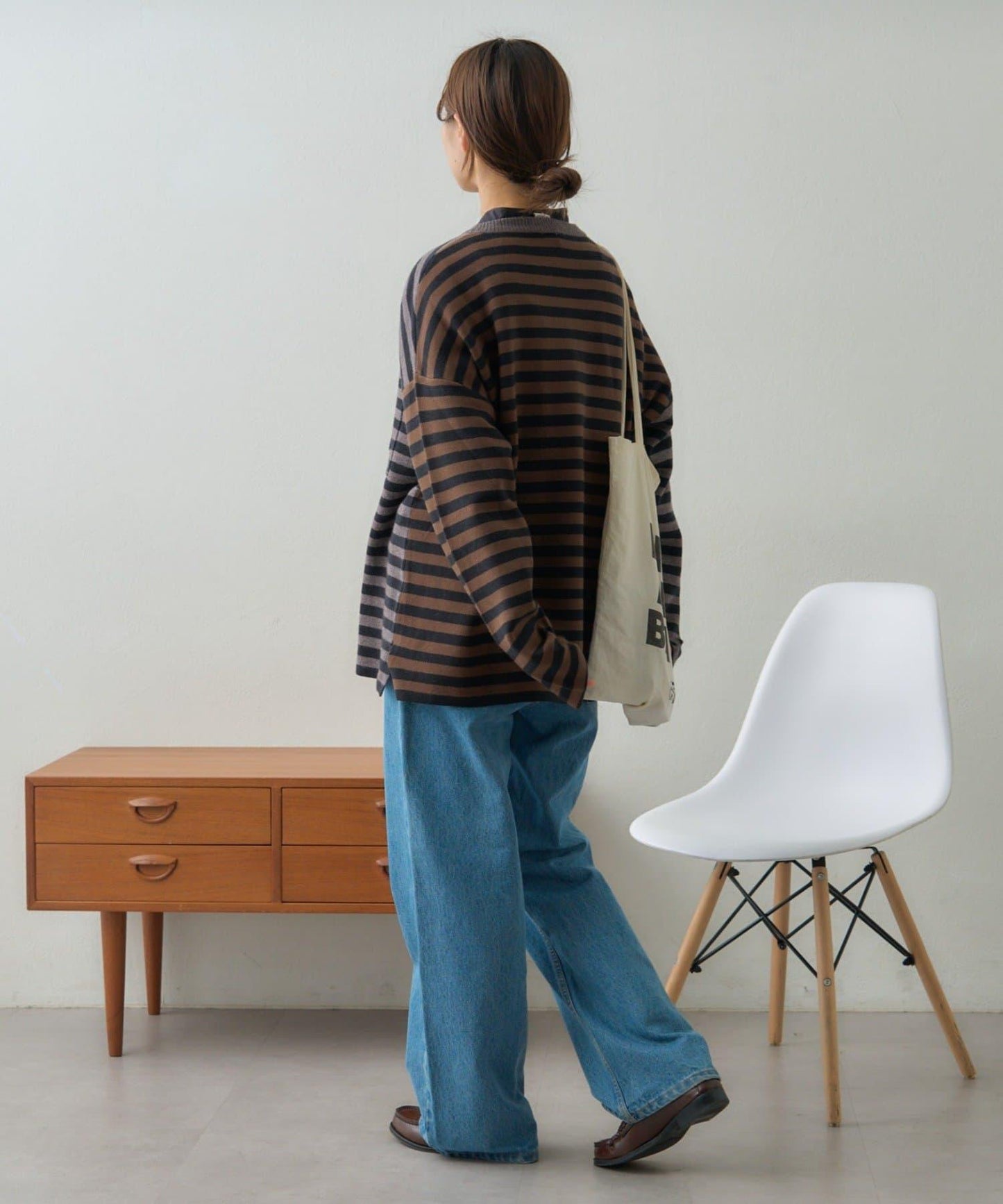 【中性】【GEVACO】條紋針織套頭衫