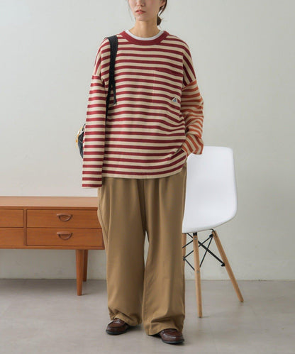 【中性】【GEVACO】條紋針織套頭衫