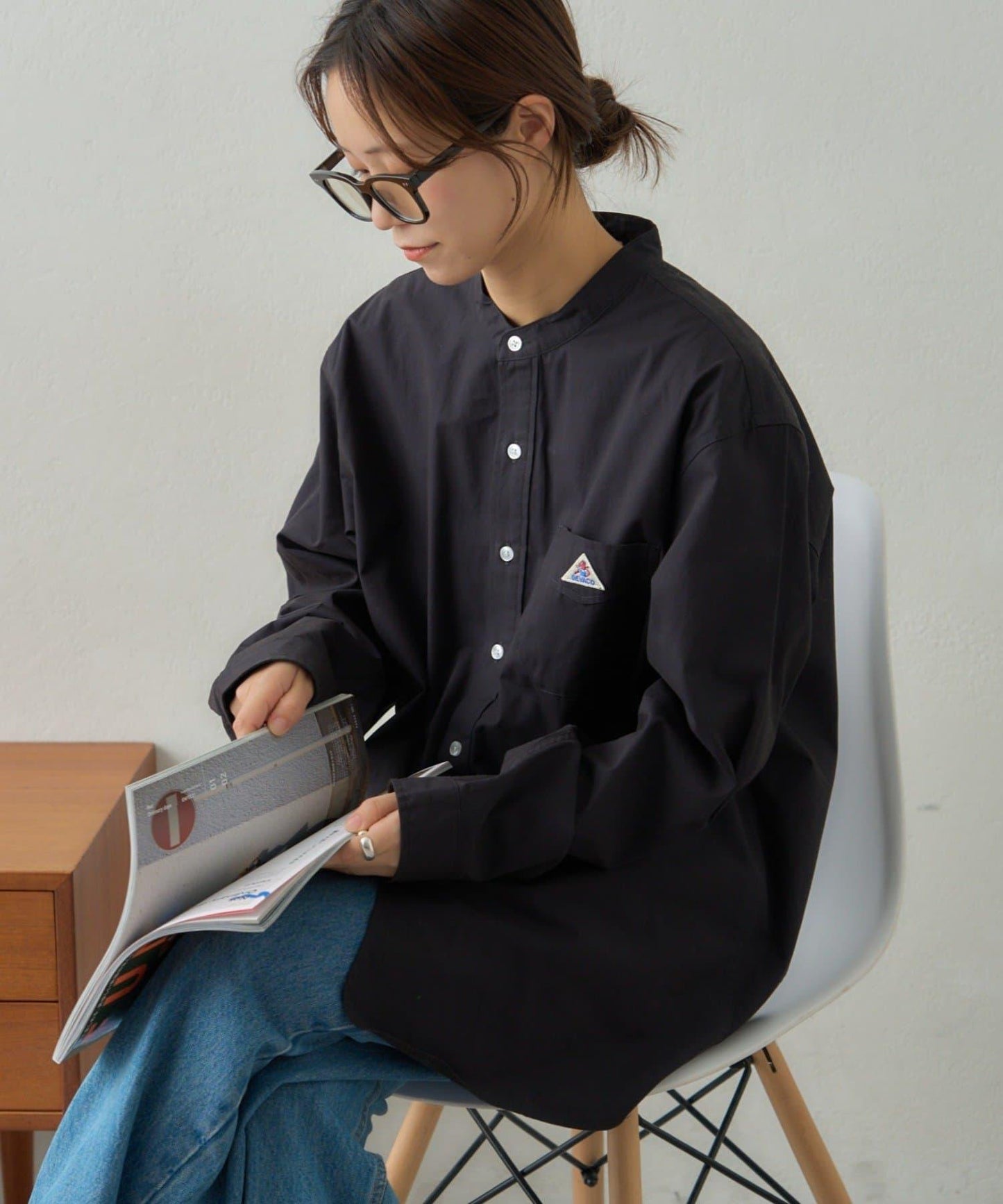 【GEVACO】磨毛立領襯衫