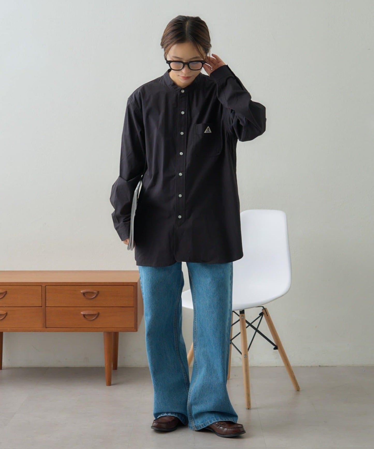 【GEVACO】磨毛立領襯衫