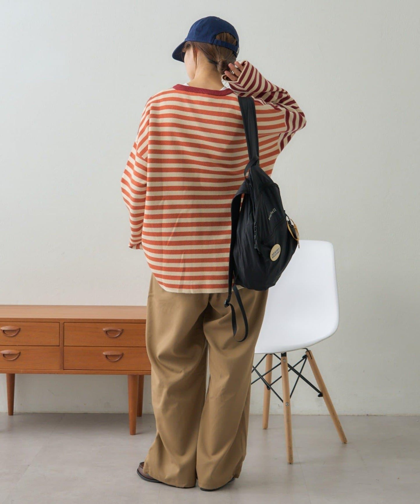 【中性】【GEVACO】條紋針織套頭衫