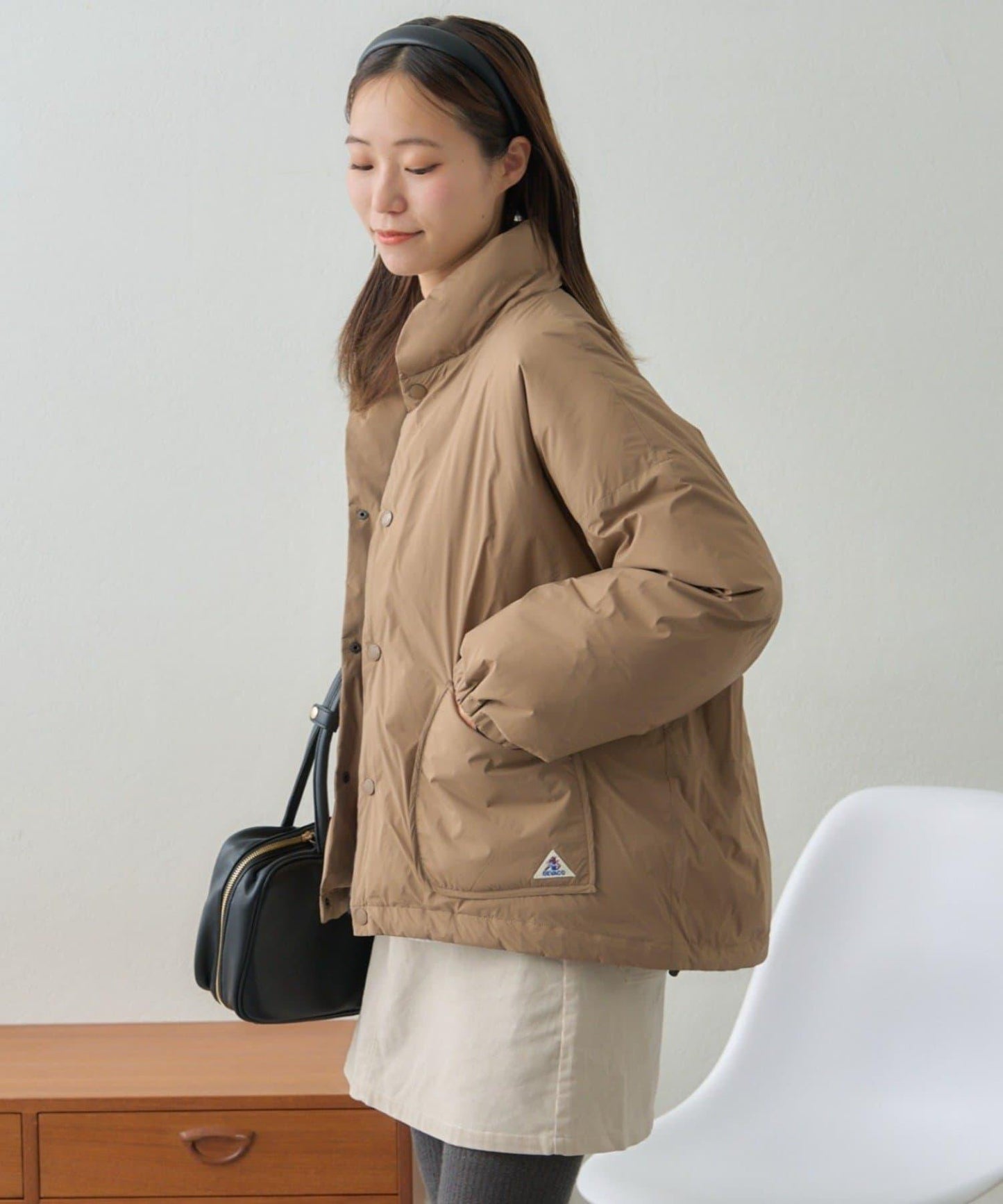 【GEVACO】無縫中長款羽絨夾克