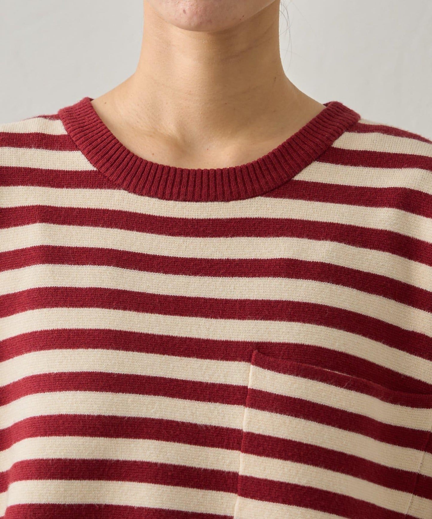 【中性】【GEVACO】條紋針織套頭衫