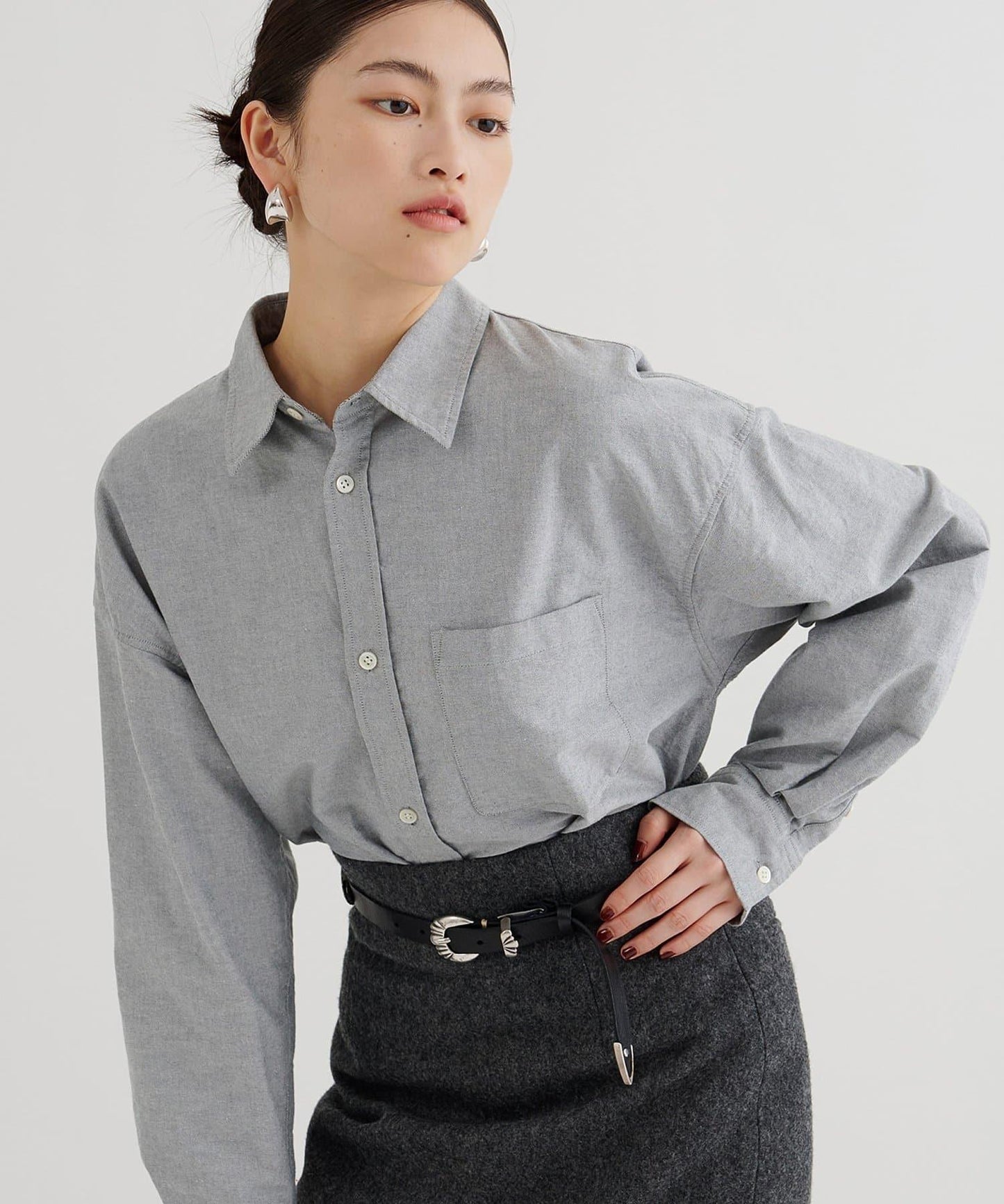 刺繡牛津紡襯衫