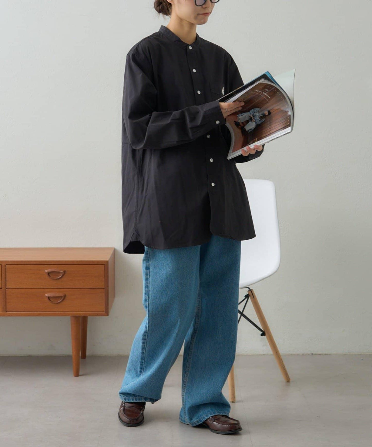 【GEVACO】磨毛立領襯衫