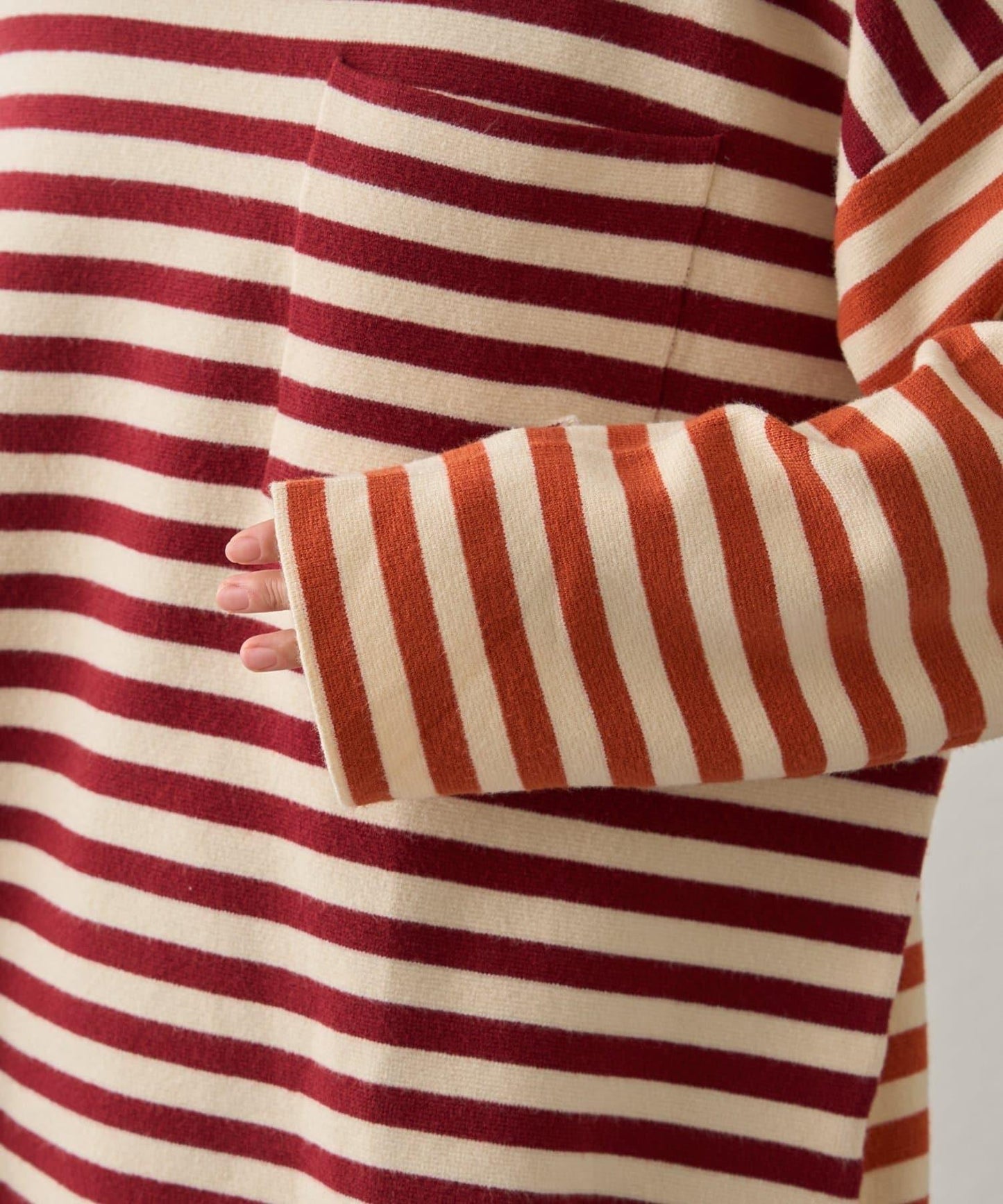 【中性】【GEVACO】條紋針織套頭衫