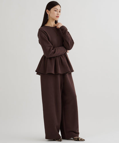 加絨荷葉邊套頭衫