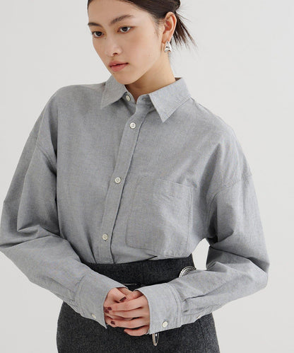 刺繡牛津紡襯衫