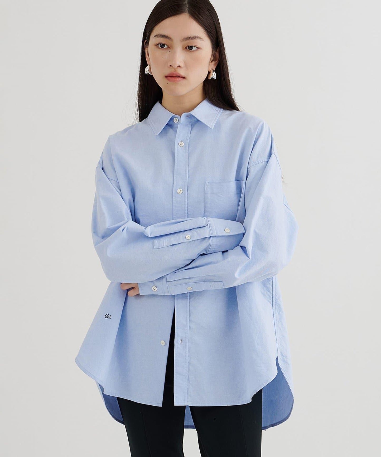 刺繡牛津紡襯衫