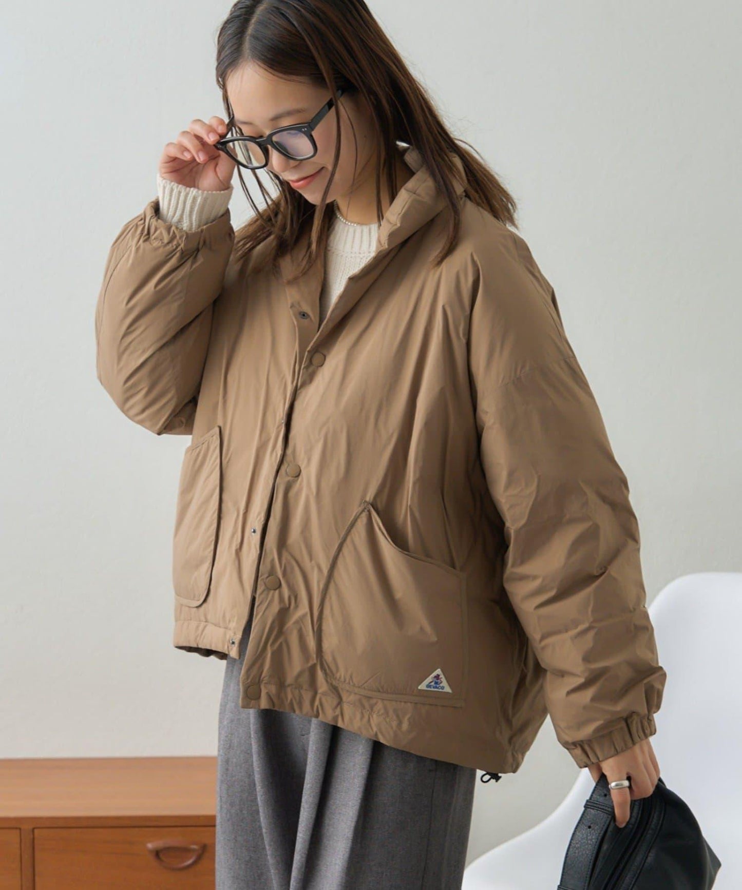 【GEVACO】無縫中長款羽絨夾克