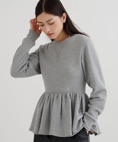 加絨荷葉邊套頭衫