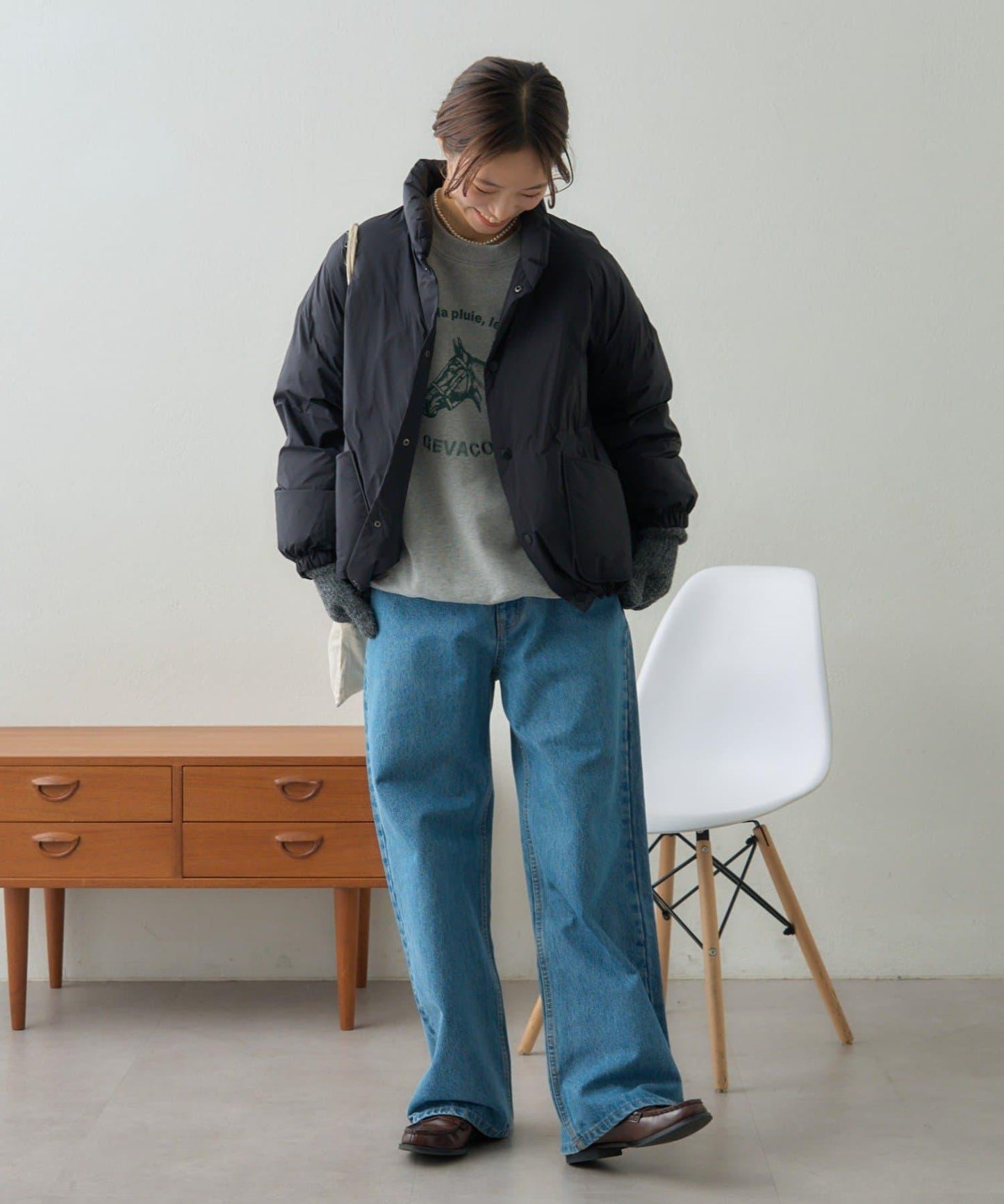 【GEVACO】無縫中長款羽絨夾克