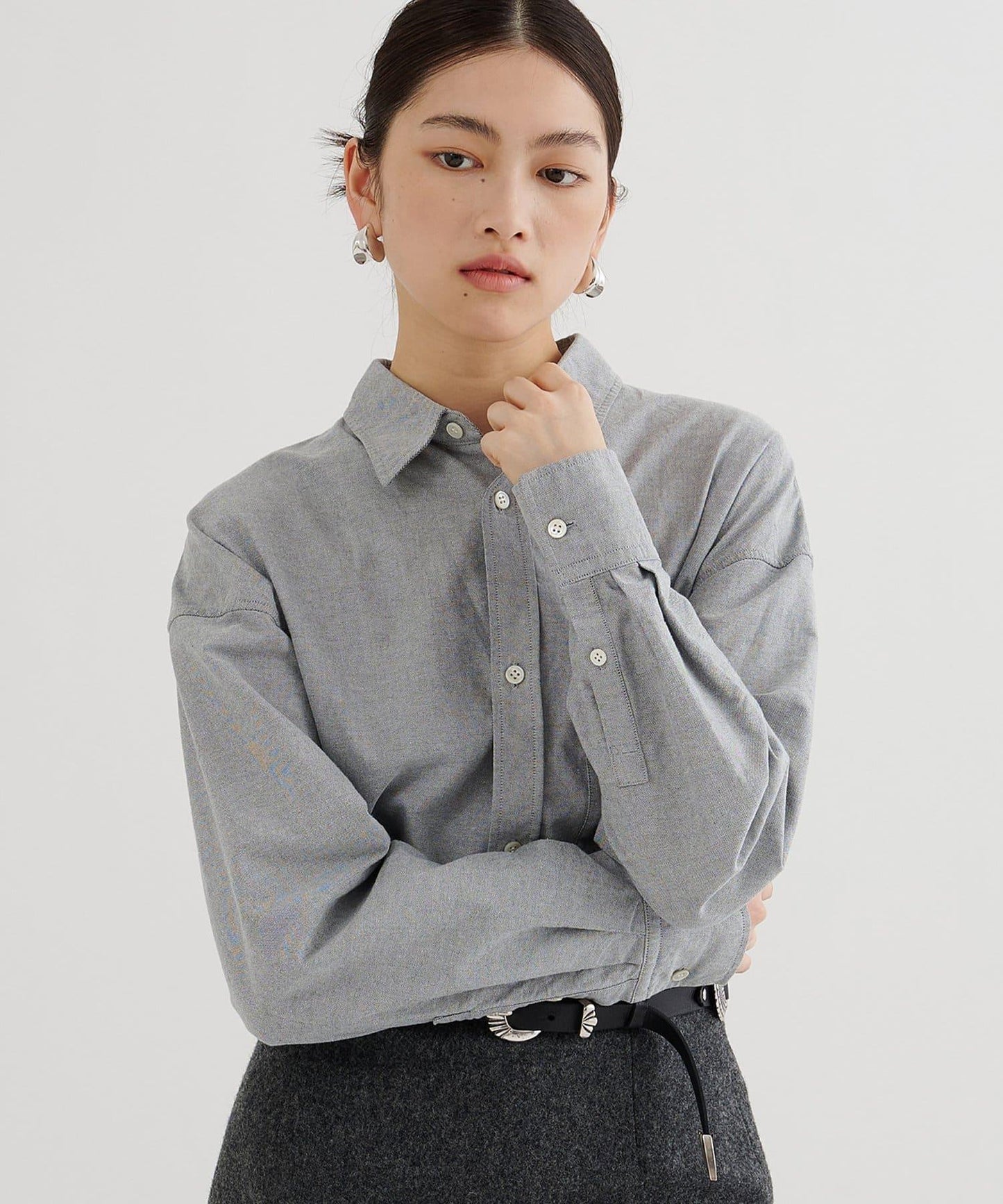 刺繡牛津紡襯衫