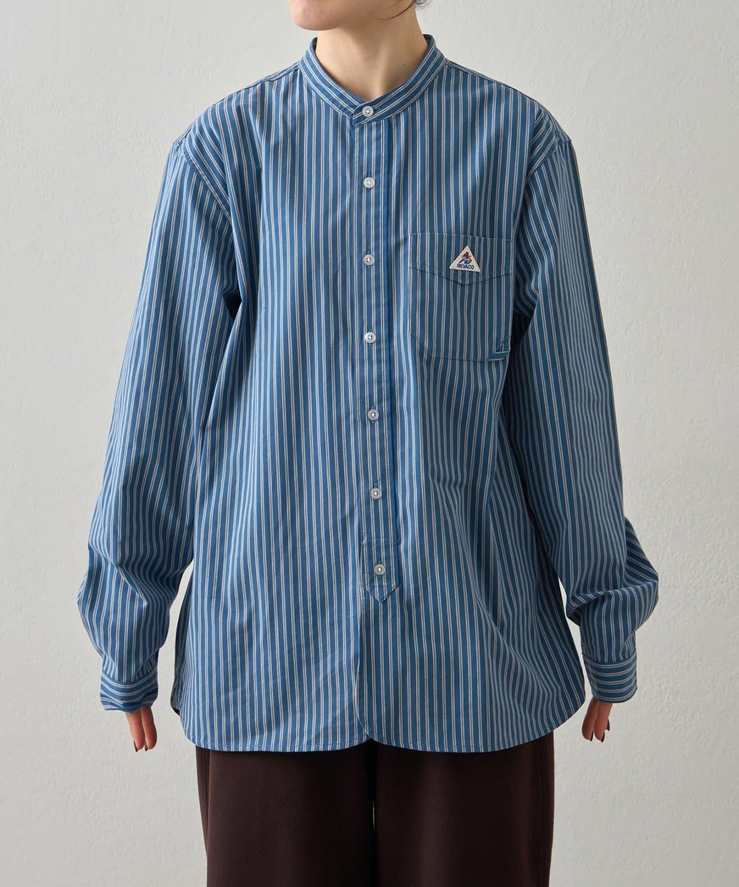 【GEVACO】磨毛立領襯衫