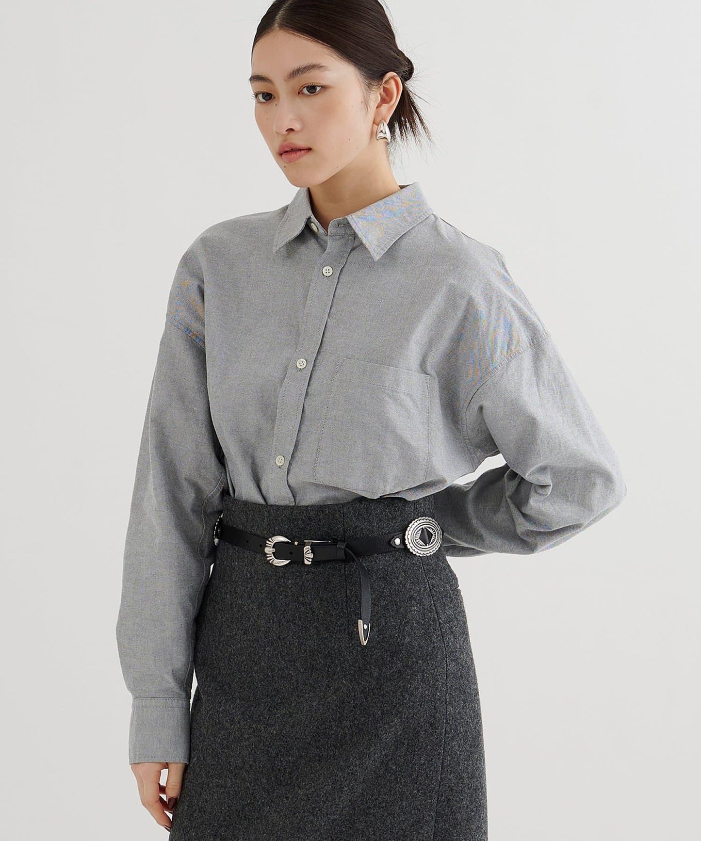 刺繡牛津紡襯衫