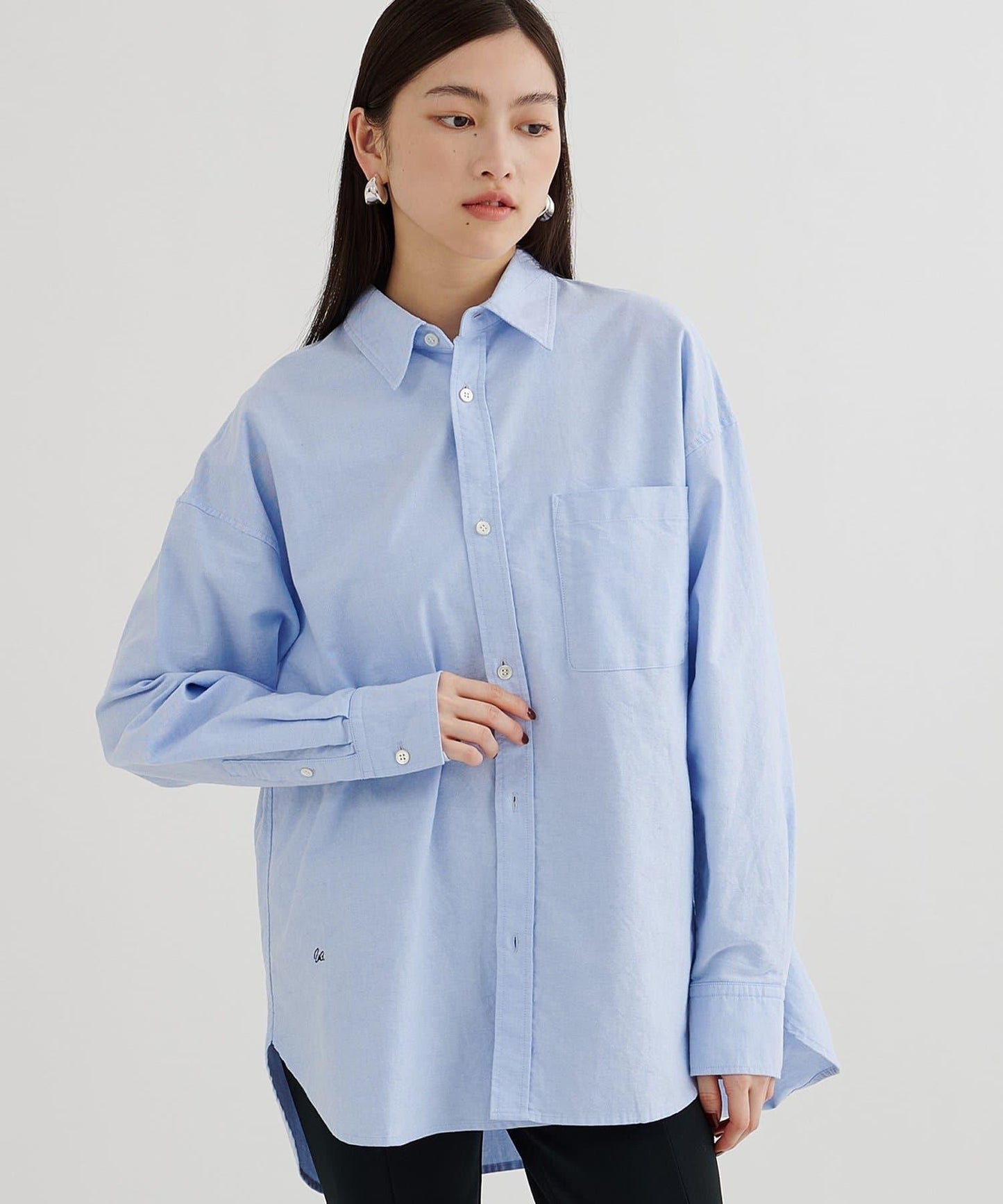 刺繡牛津紡襯衫