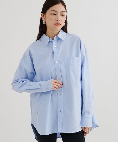 刺繡牛津紡襯衫