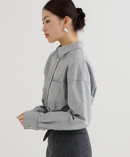 刺繡牛津紡襯衫