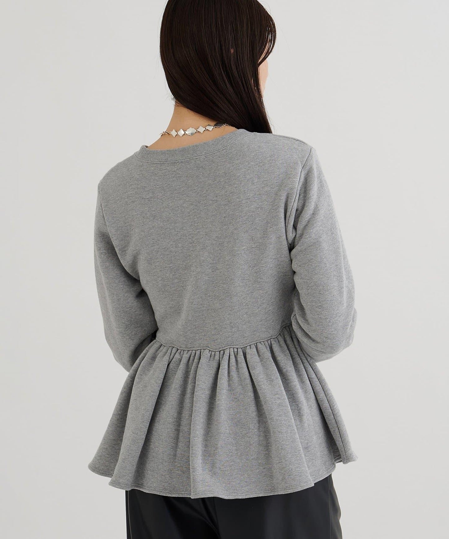 加絨荷葉邊套頭衫