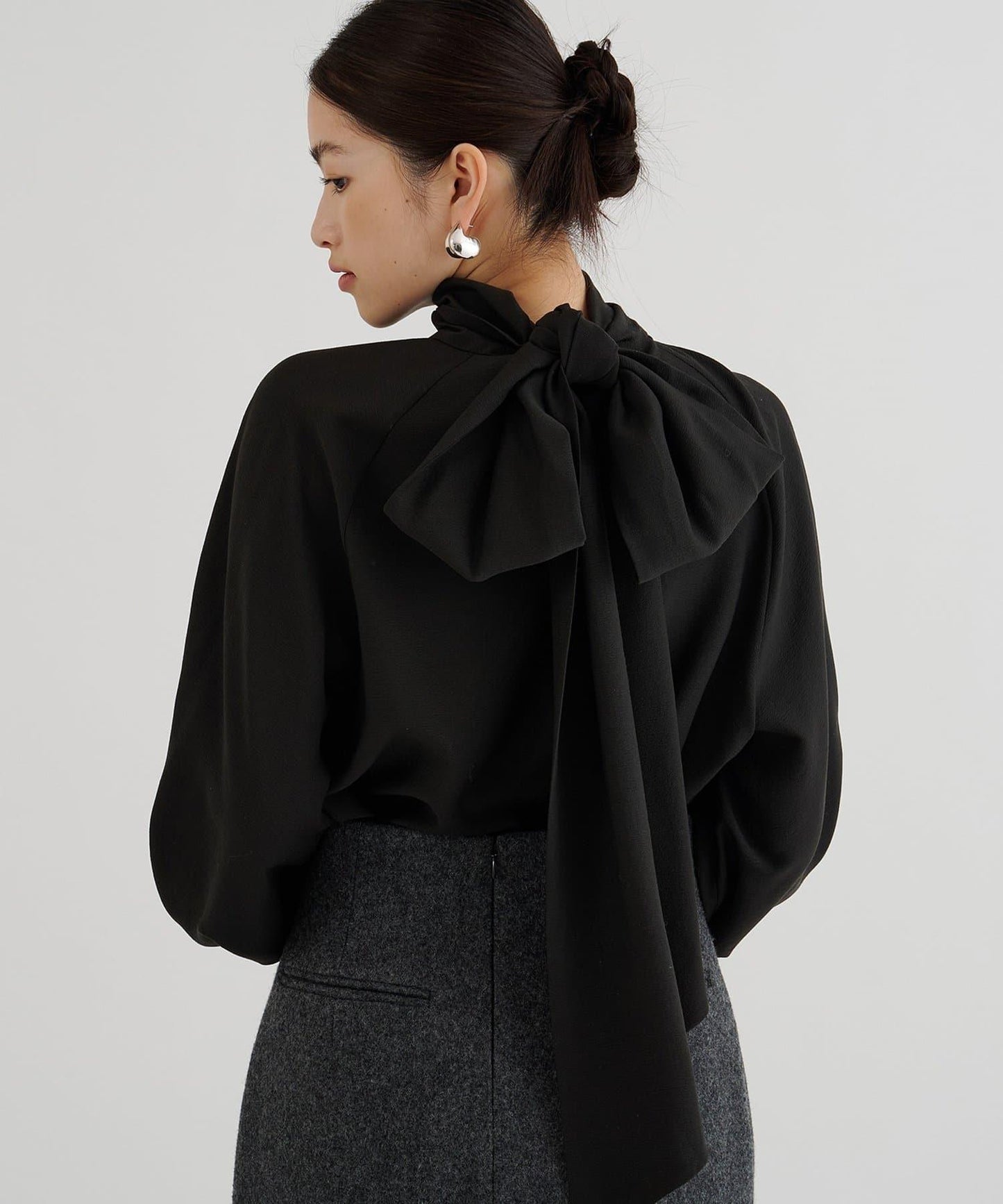 雪紡蝴蝶結領襯衫