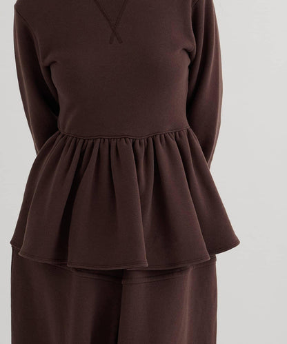 加絨荷葉邊套頭衫