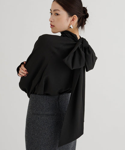 雪紡蝴蝶結領襯衫