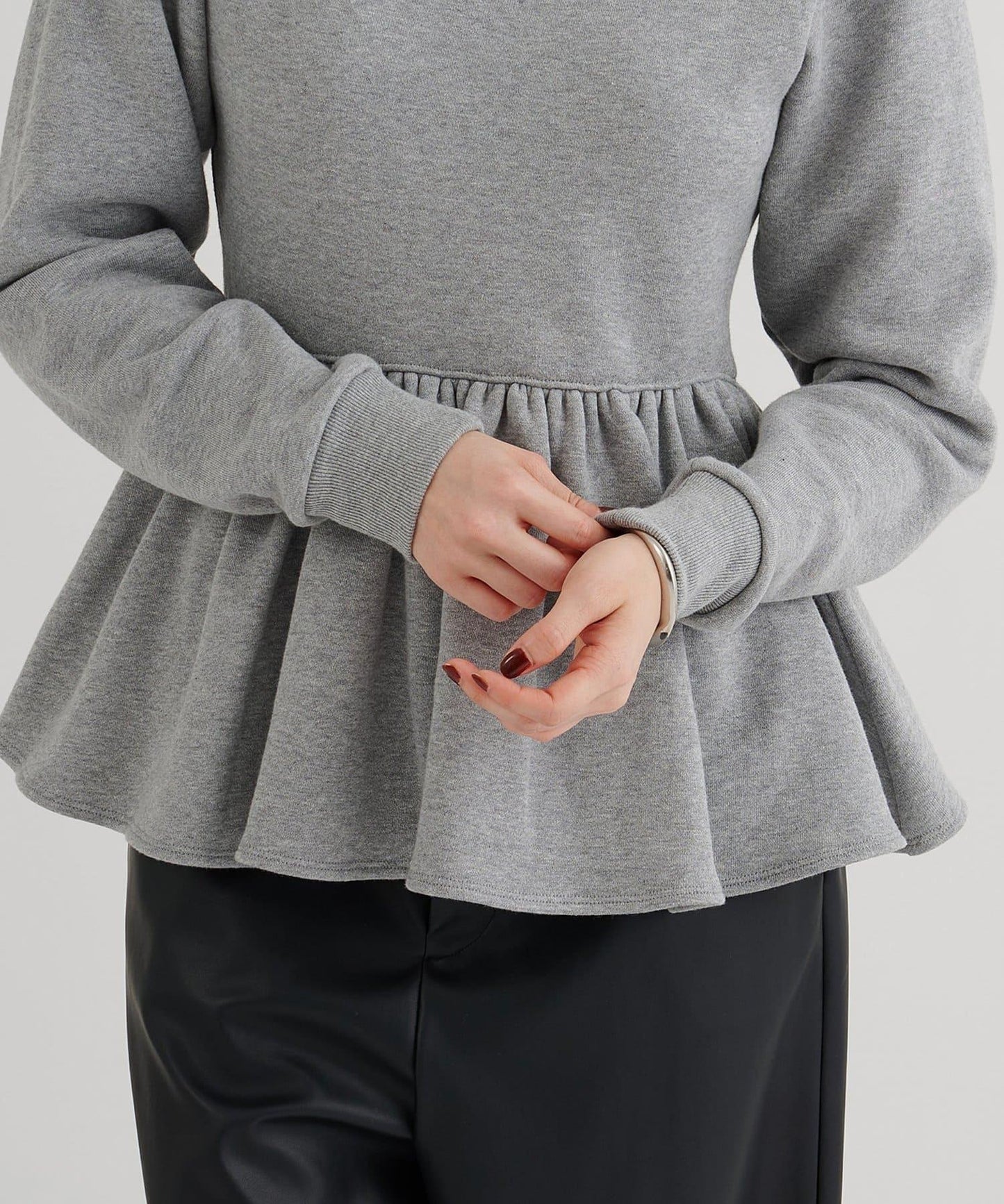 加絨荷葉邊套頭衫