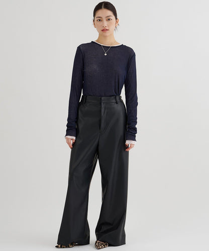 強捻紗透視套頭衫