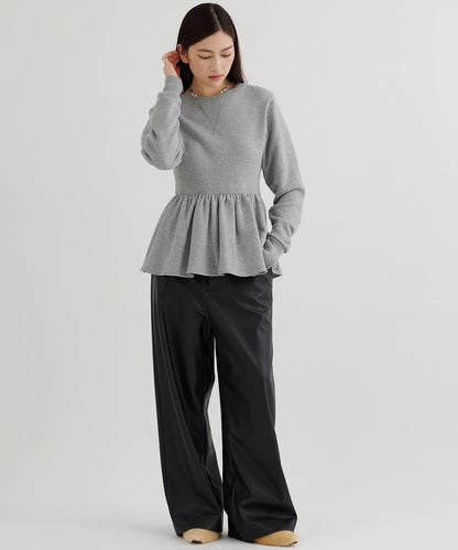 加絨荷葉邊套頭衫