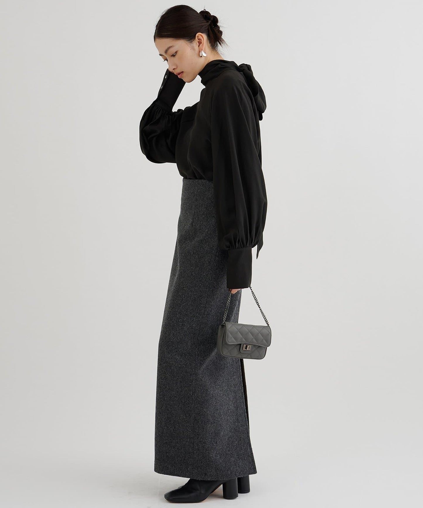 雪紡蝴蝶結領襯衫