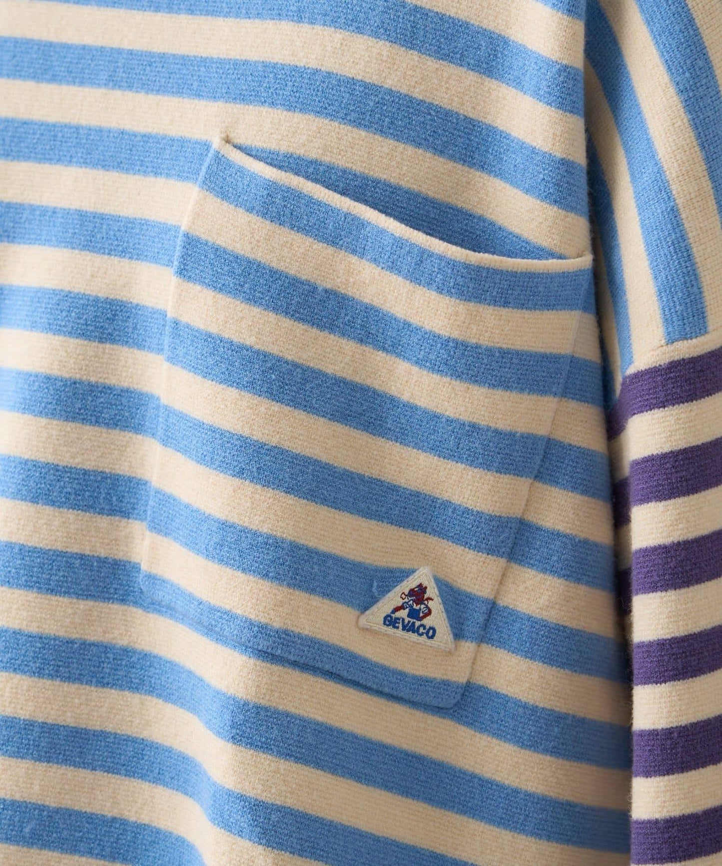 【GEVACO】短款條紋針織套頭衫