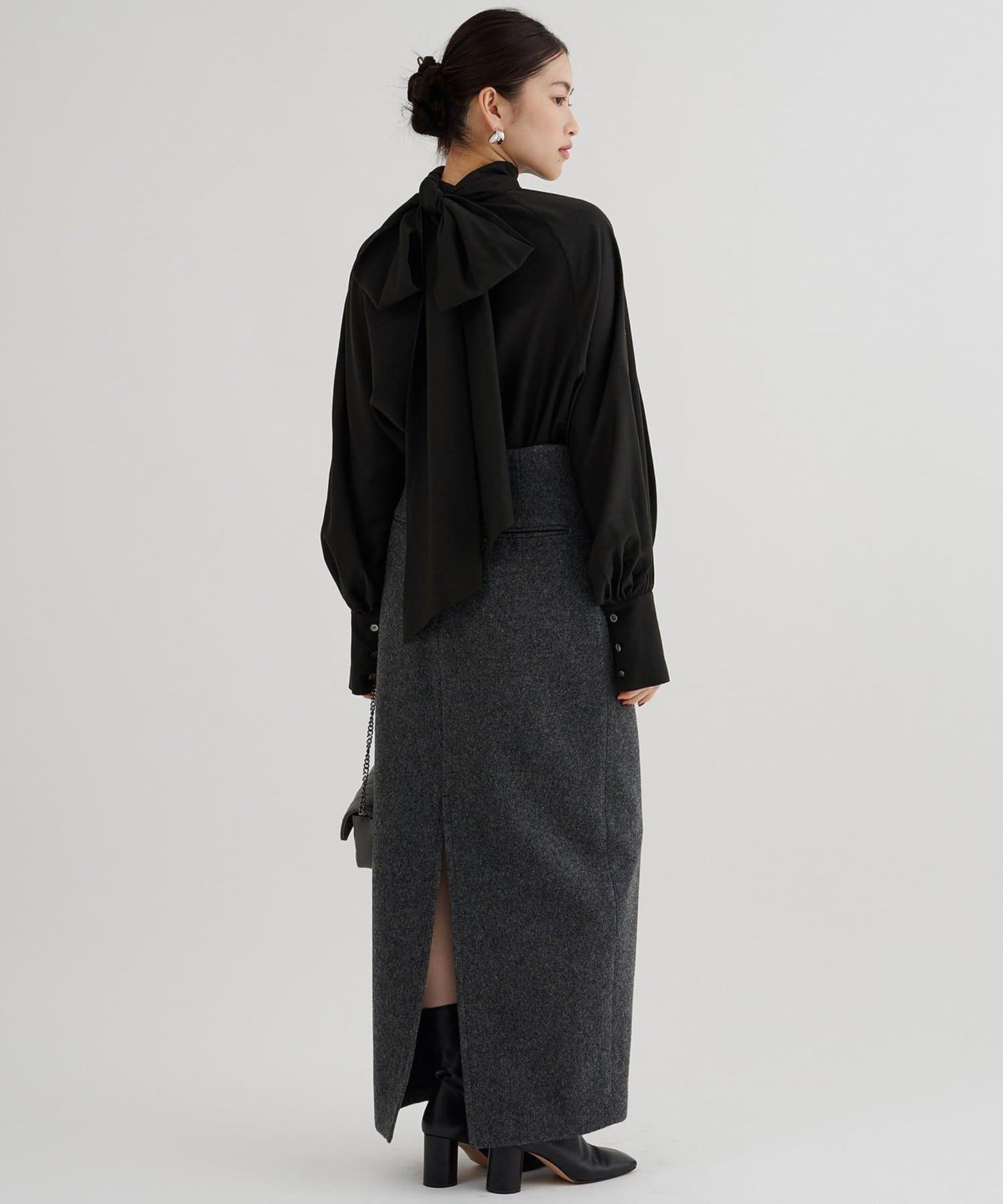 雪紡蝴蝶結領襯衫