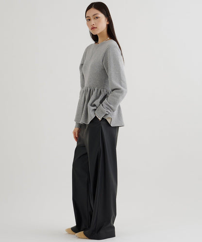 加絨荷葉邊套頭衫