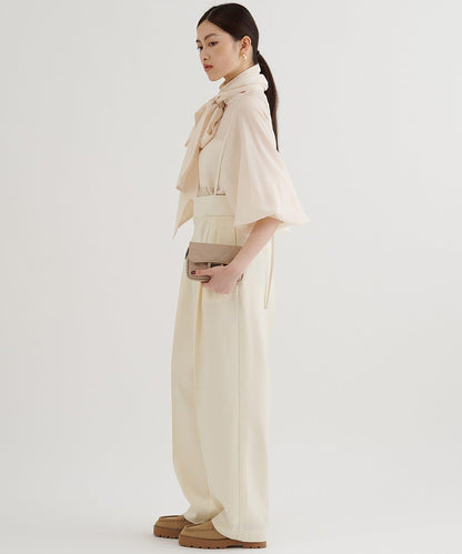 雪紡蝴蝶結領襯衫