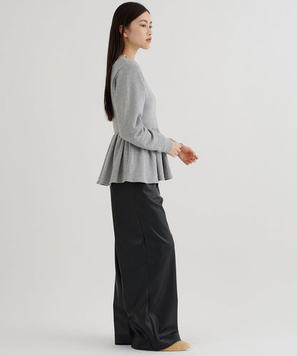 加絨荷葉邊套頭衫