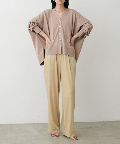 【LARUTA】側邊拼接天鵝絨長褲