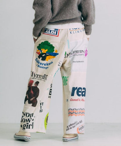 vintage歐式環保袋改造褲