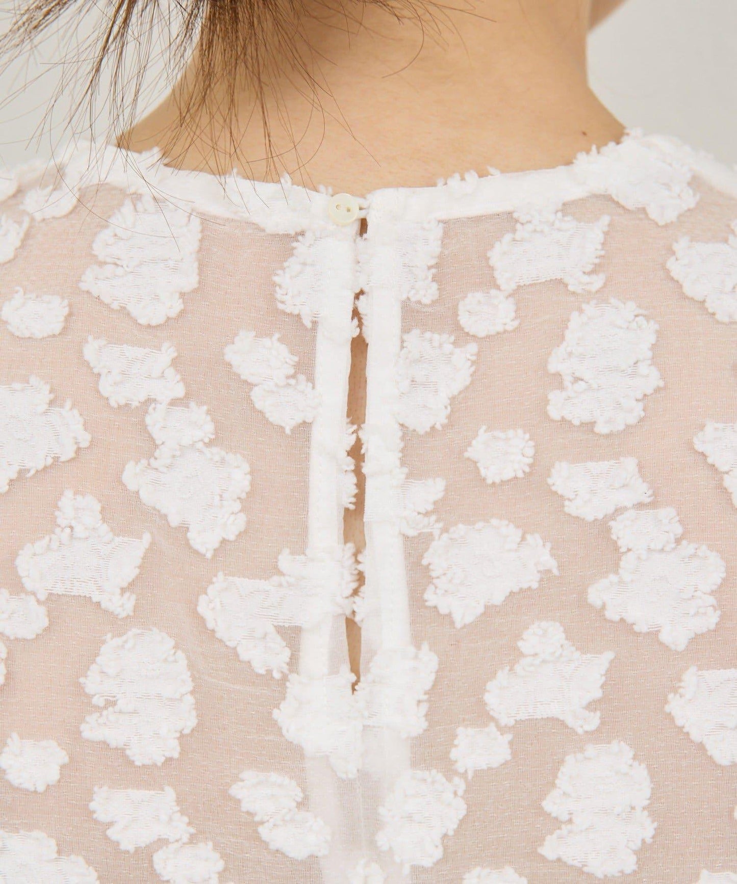 提花透視連衣裙