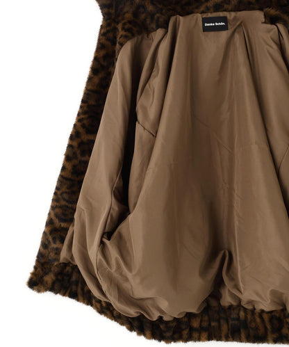 【&DEPOT限定】DankeSchon/豹紋仿皮草夾克