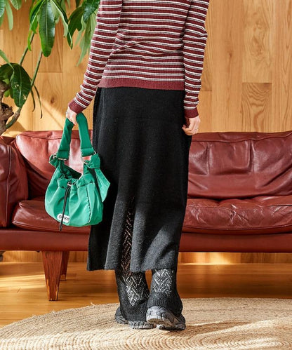 【套裝商品】鏤空針織打底褲裙套裝/蕾絲針織裙