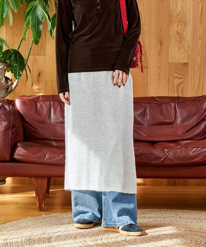 【套裝商品】鏤空針織打底褲裙套裝/蕾絲針織裙