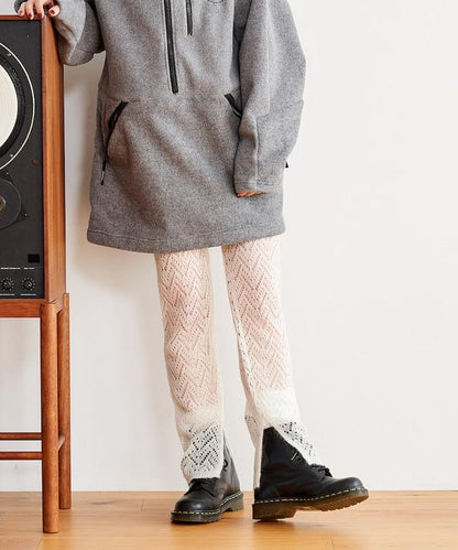 【套裝商品】鏤空針織打底褲裙套裝/蕾絲針織裙