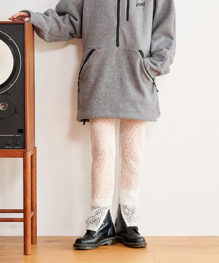 【套裝商品】鏤空針織打底褲裙套裝/蕾絲針織裙