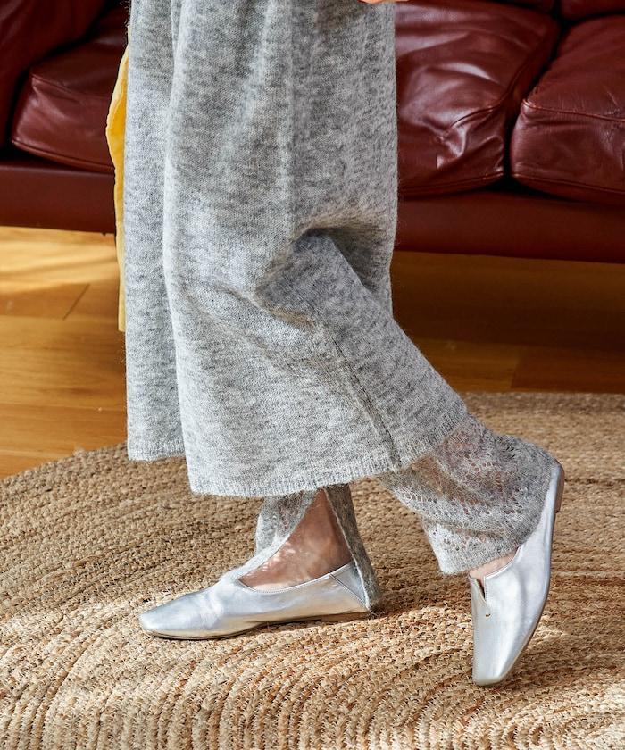 【套裝商品】鏤空針織打底褲裙套裝/蕾絲針織裙