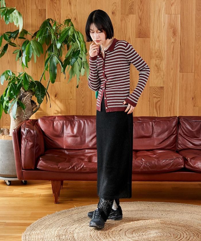 【套裝商品】鏤空針織打底褲裙套裝/蕾絲針織裙