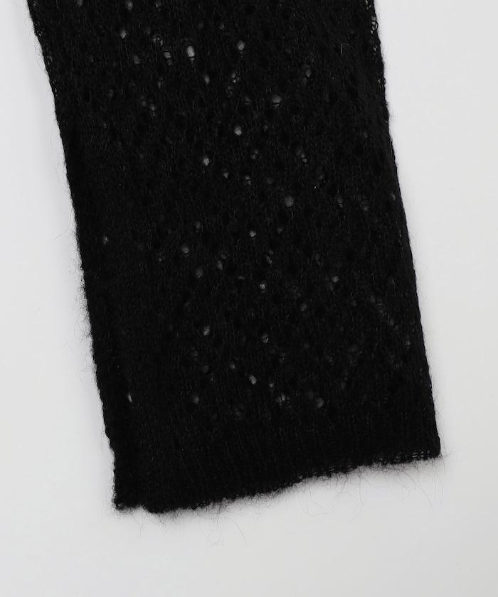 【套裝商品】鏤空針織打底褲裙套裝/蕾絲針織裙