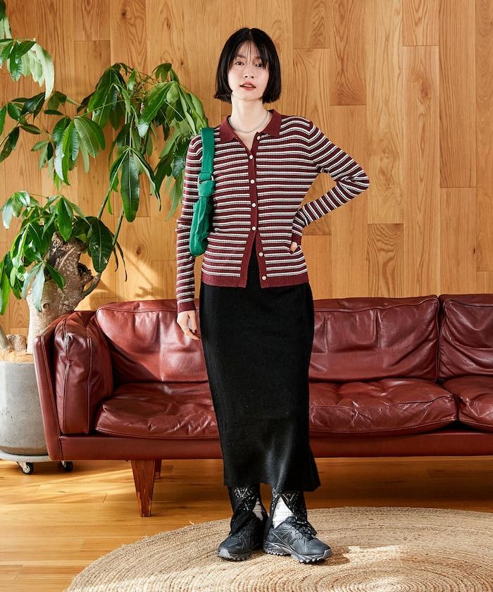 【套裝商品】鏤空針織打底褲裙套裝/蕾絲針織裙